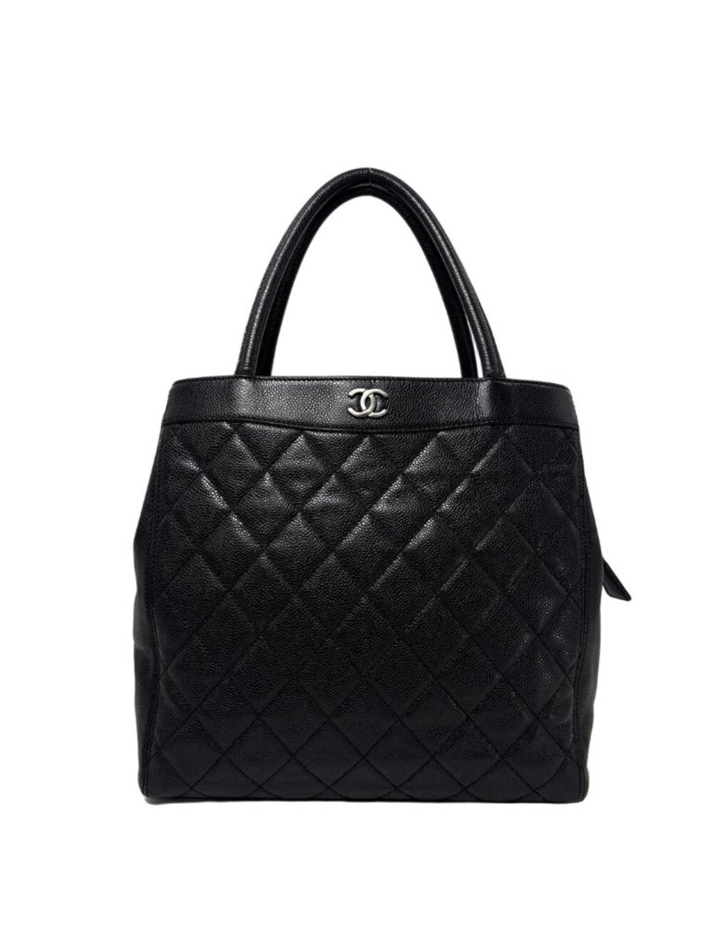 Chanel Super Caviar Leather Tote Bag Black